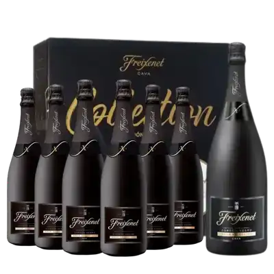 KIT CAVA FREIXENET CORDON NEGRO 6 UNIDADES DE 750ML + 1 UNIDADE DE 1500ML . 01X01UN